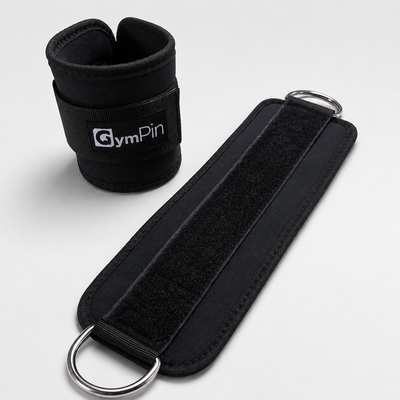 Pair of GymPin Double Stitched Cable Cuffs with soft neoprene lining