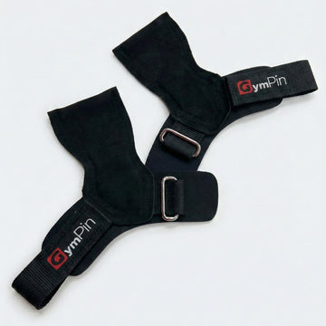 Six black GymPin Leather Wrist Grips included in Gold