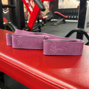 GymPin Padded Leather Weight Lifting Straps