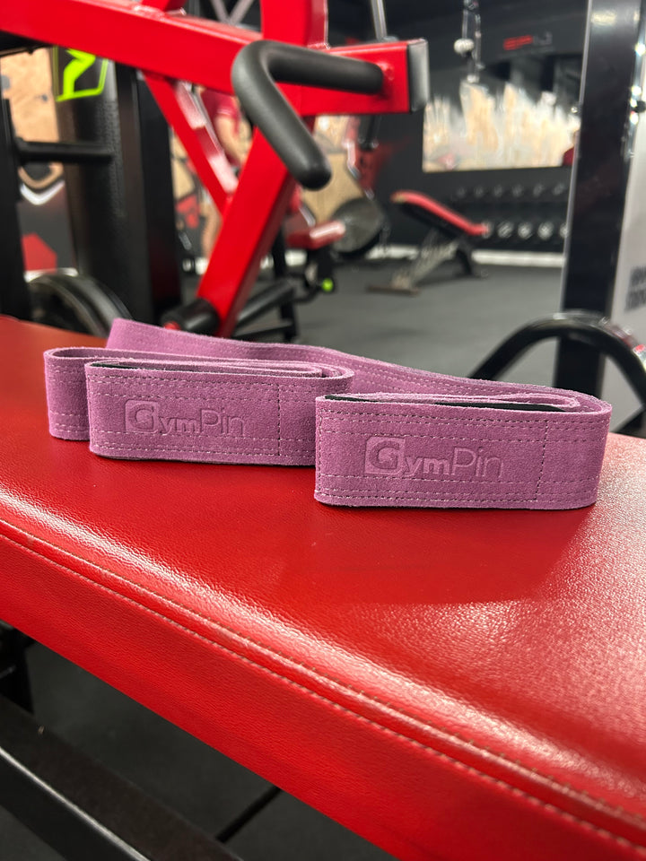 GymPin Padded Leather Weight Lifting Straps