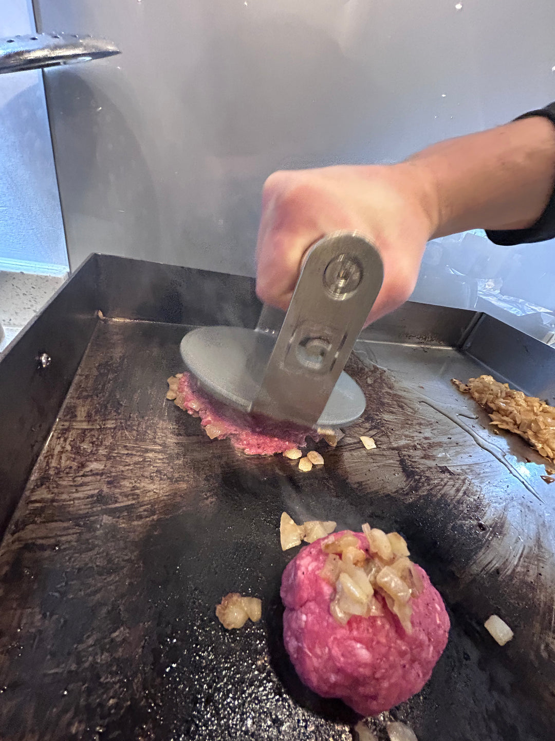 CHEDODU Burgerpresse aus Edelstahl 304 Rund,5,5 Zoll Round Edelstahl Smash Burger Press, für CHEDODU Burgerpresse aus Edelstahl 304 Rund,5,5 Zoll Round Edelstahl Smash Burger Press, für