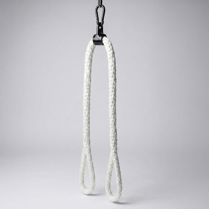 Three white Super Long Looped Tricep Ropes included in Gold