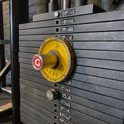 GymPin MiniPin in a cable stack machine with added weight. 