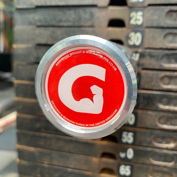 The KingPin extra-long 10mm GymPin weight stack extender for loading Olympic plates onto compatible cable machines.