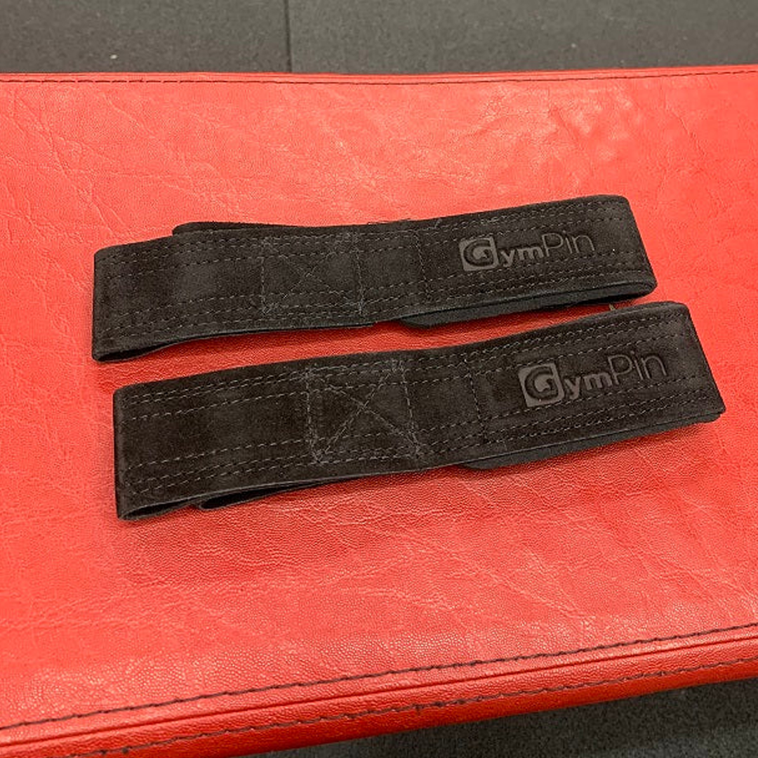 GymPin Padded Leather Weight Lifting Straps