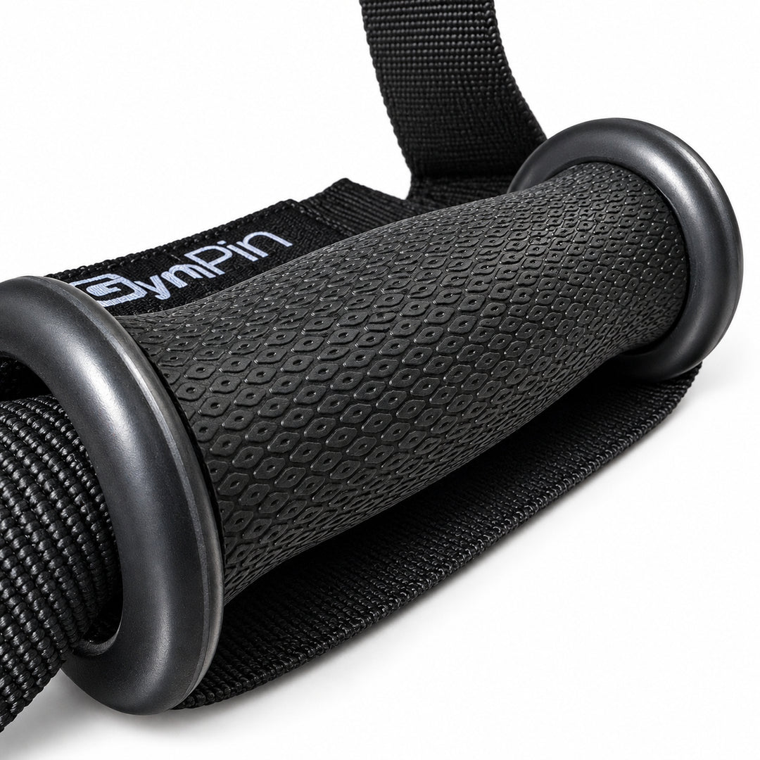 Close-up of the GymPin Cuff D Handle textured grip