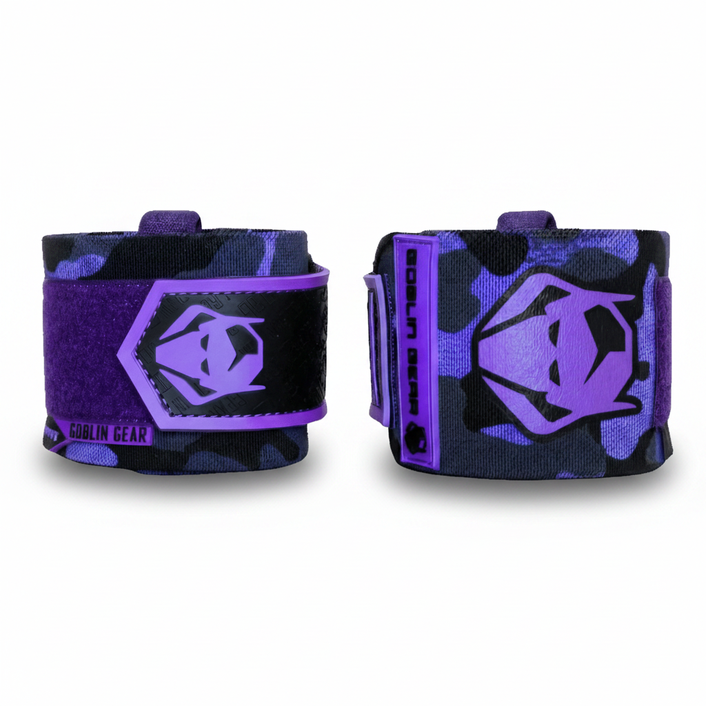 Goblin Gear 20 inch 3X super heavy duty wrist wraps in Midnight Purple
