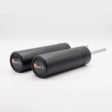 Two black KingPins 'GymPin' branding on a white background