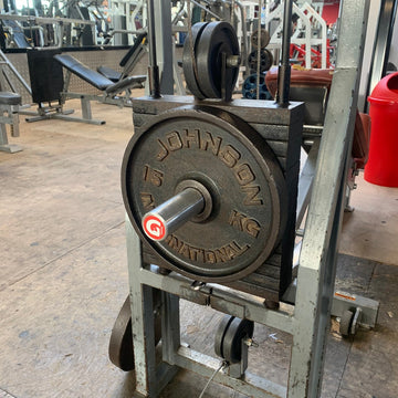 The KingPin extra-long 10mm GymPin weight stack extender for loading Olympic plates onto compatible cable machines. 15KG additional full stack in the Gym