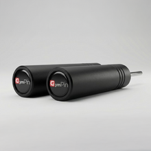 Black KingPins with 'GymPin' branding on a gray background
