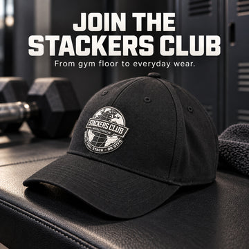 Stackers Club black gym cap lifestyle product image