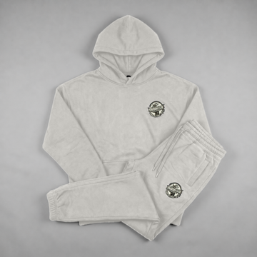 Light grey STACKERS CLUB hoodie and joggers matching set
