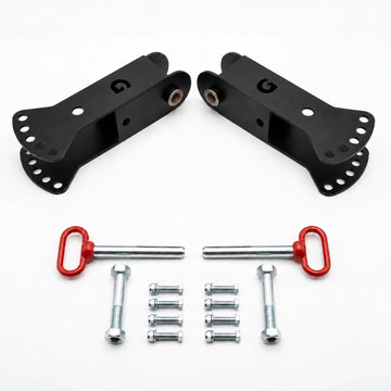Titan X3 Jammer Arm Adapters — detent locking pins included; relocation brackets not included