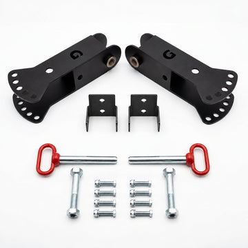 Titan X3 Jammer Arm Adapters — detent locking pins included; relocation brackets included